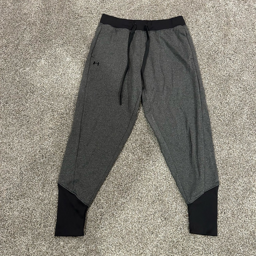 Under Armour Gray and Black Jogger Sweatpants